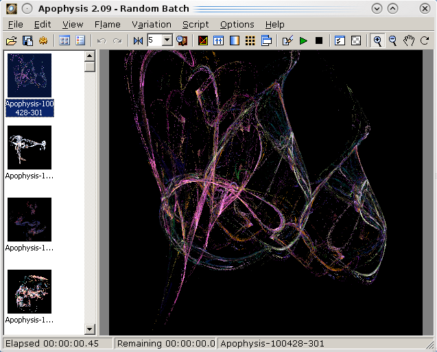 Apophysis Hauptfenster Apophysis Hauptfenster